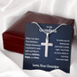 To My Grandson Cross Necklace, Gift From Grandpa, Grandson Birthday, Graduation from Grandpa