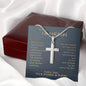 To Our Grandson Communion Cross Necklace | Gift from Nanny & Poppy | Grandson Birthday, Graduation, Christmas Gift
