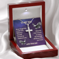Personalized To My Son Cross Necklace Gift| Gift for Son, from Dad| Believe in Yourself | Motivational Gift for Son| Cross Gift from Dad