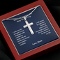 Gifts for Son Personalized Cross Necklace, Keep That shit Up,  Birthday Gifts For Son, From Mom To Son, Gifts To Son From Mom, Graduation Gifts