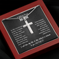 I Miss You Mom Cross Necklace Chain Link | Mom Memorial Necklace | Loss of Mother Gift | Mother Loss Sympathy Gift