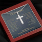 To Our Grandson Communion Cross Necklace | Gift from Nanny & Poppy | Grandson Birthday, Graduation, Christmas Gift