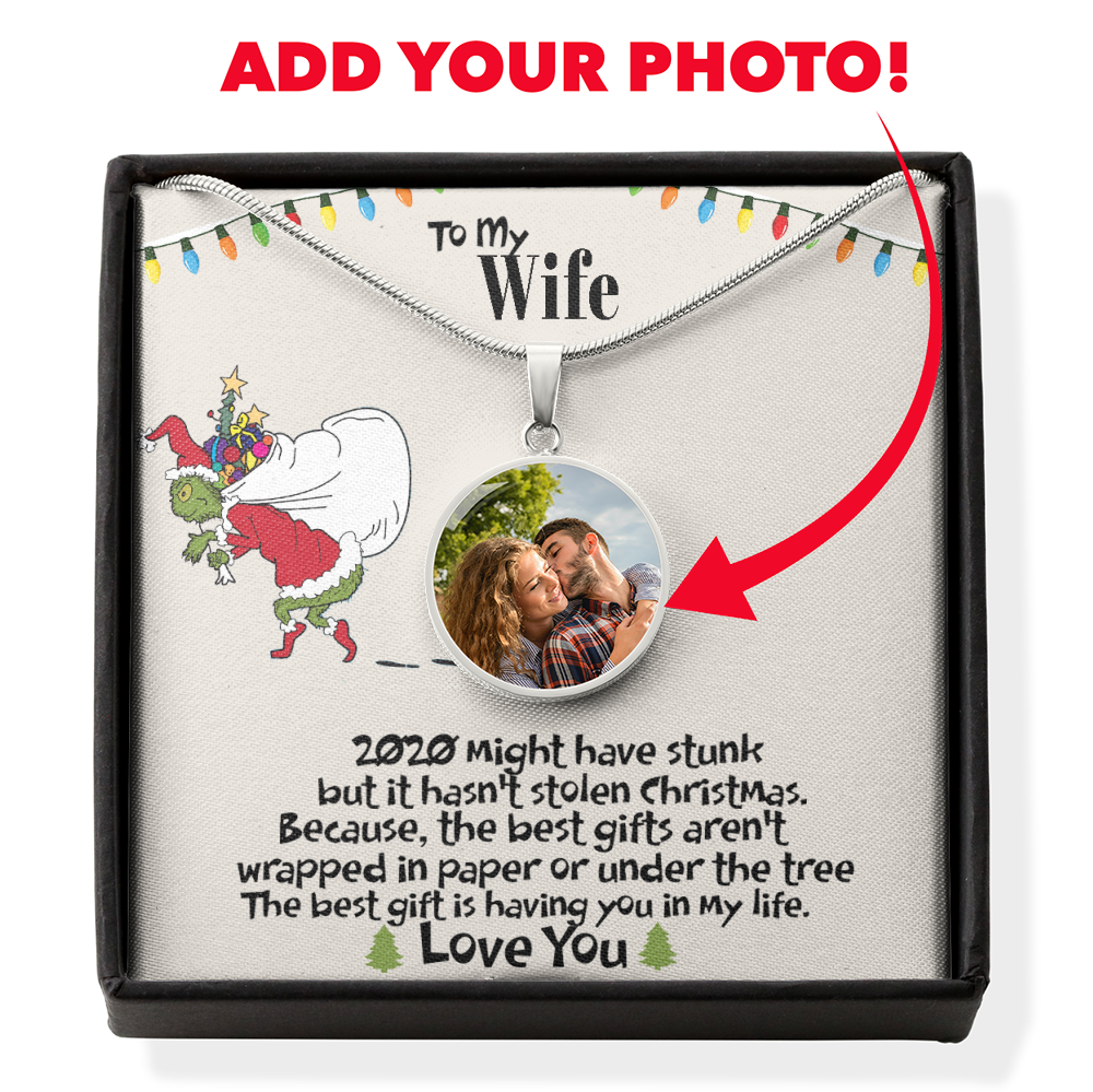 To My Wife, You Are My Best Christmas Gift Personalized Necklace