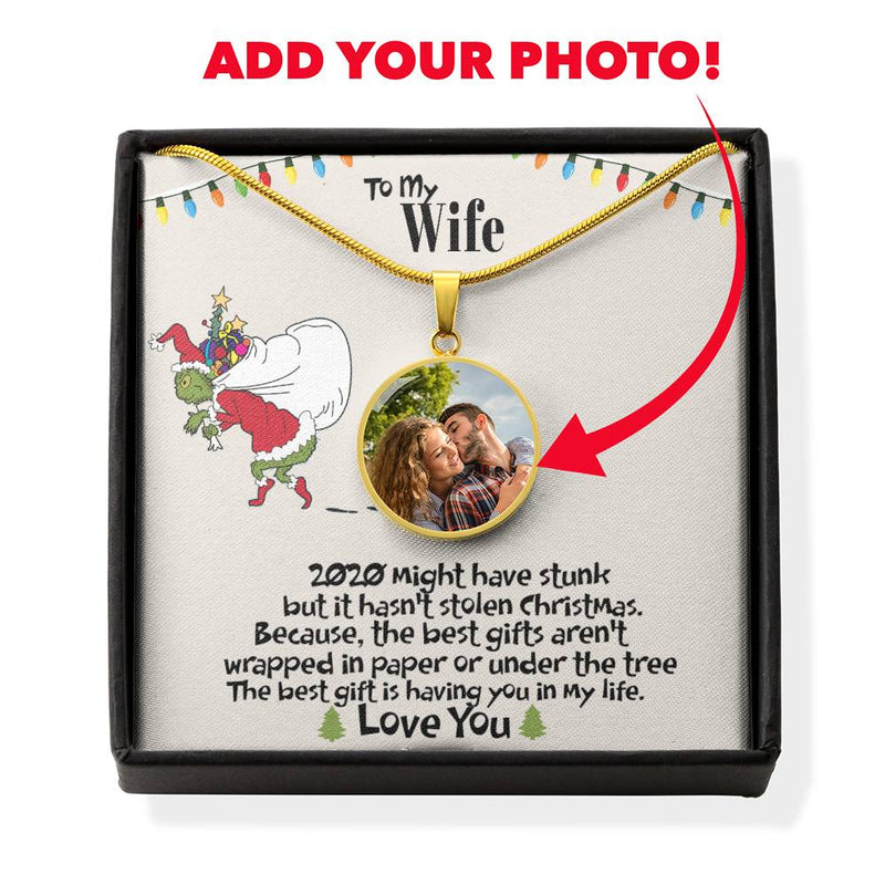 To My Wife, You Are My Best Christmas Gift Personalized Necklace