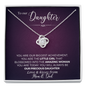 To Our Daughter You Are Our Biggest Achievement Love Knot Necklace | Daughter Birthday, Christmas, Graduation Gift | For Our Daughter Necklace