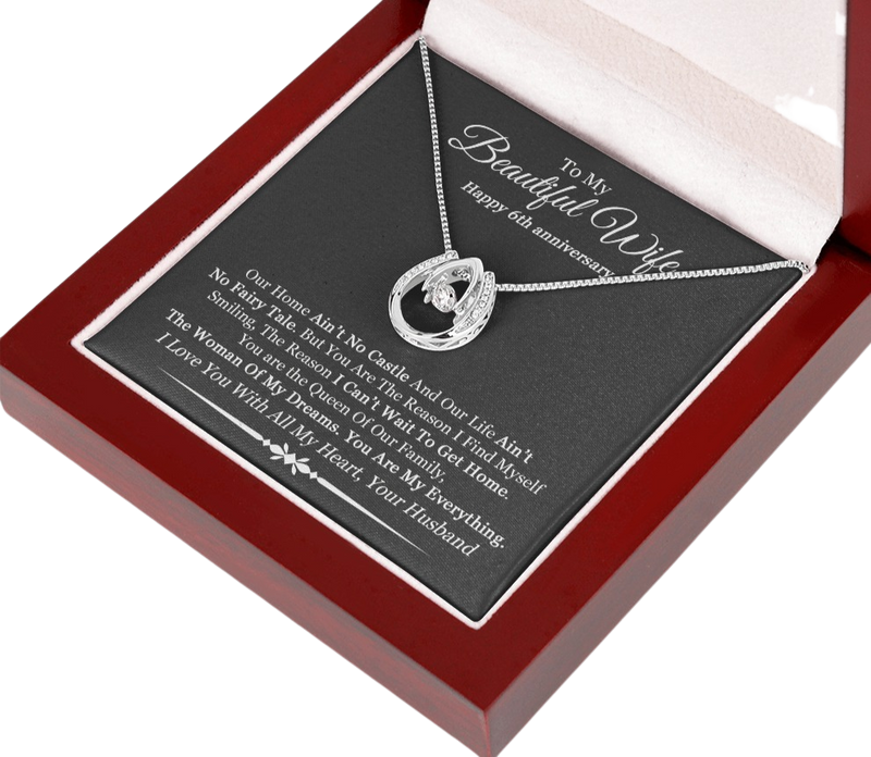 Gift For My Beautiful Wife 6th Year Anniversary Necklace | 6th Year Wedding Anniversary Gifts | 6th Wedding Anniversary Gift For Her