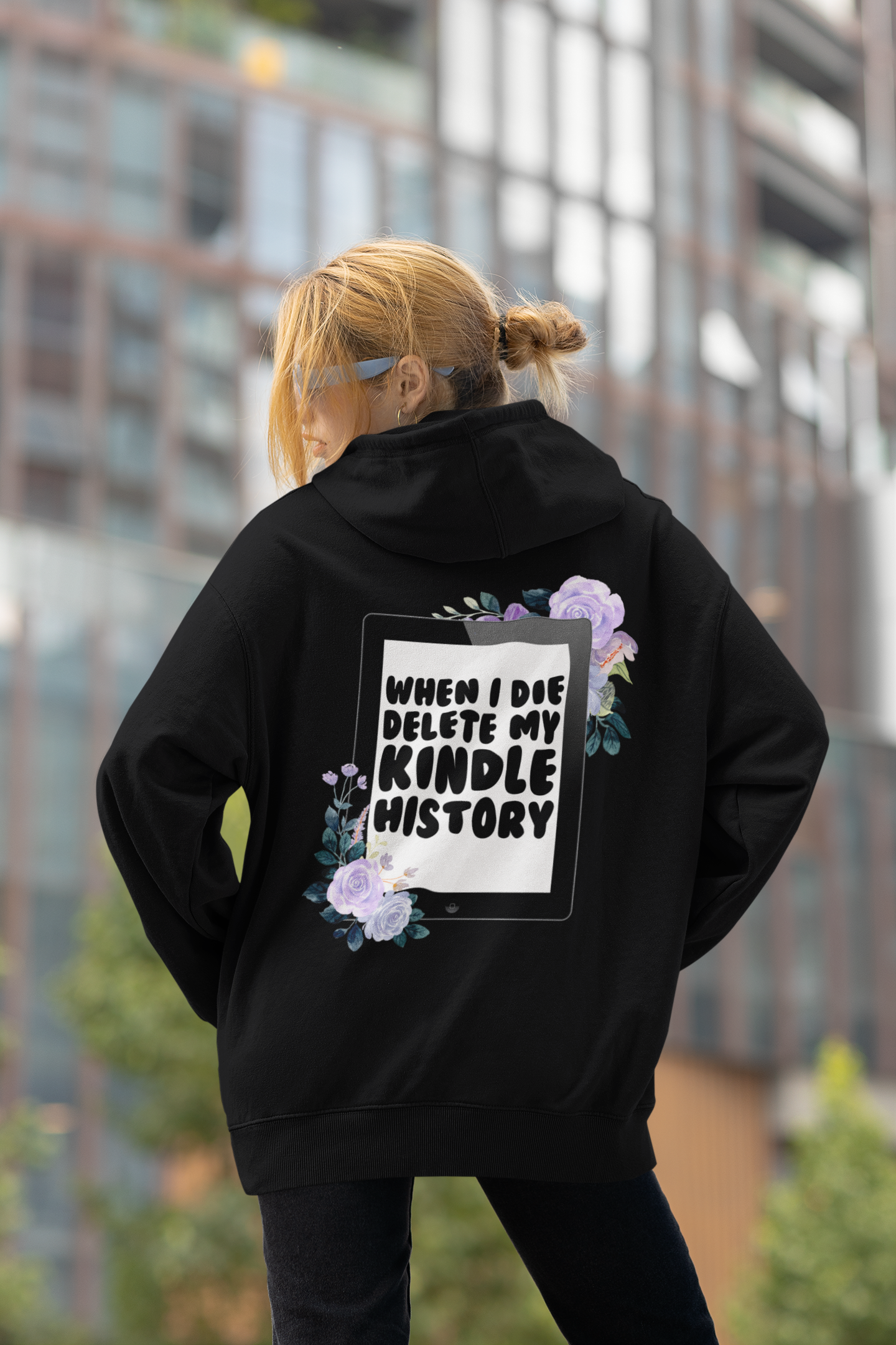 Delete My Kindle History Sweatshirt, Funny Reading Sweatshirt, Book Nerd, Librarian Gifts, Cute Graphic Hooded Sweatshirt