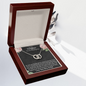 To Our Daughter On Her Wedding Day Perfect Pair Necklace | Gift To Bride from Mother & Dad | Bride Jewelry Gift from Parents