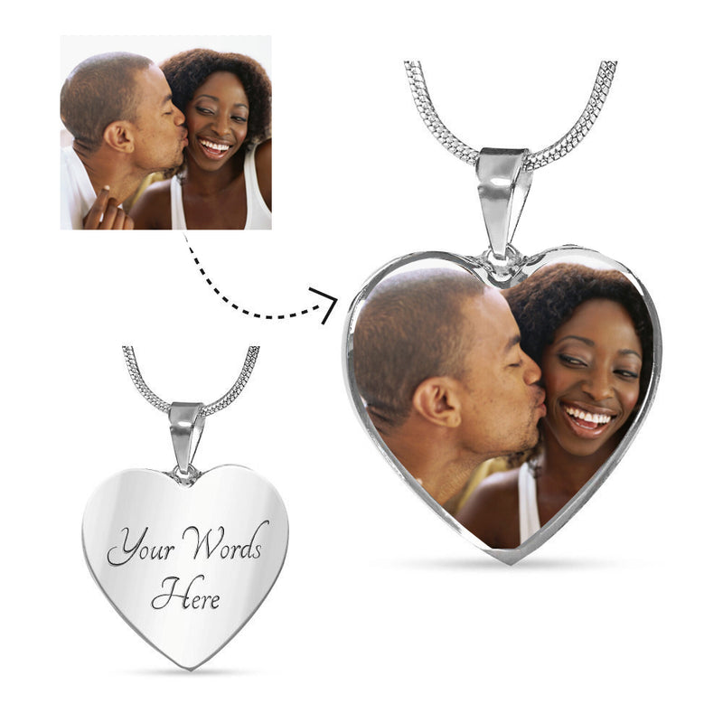 To My Wife / To My Girlfriend Luxury Personalized Heart Pendant