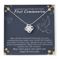 First Communion Heart Necklace | First Communion Gift Girl | First Holy Communion - Gift for Daughter, Goddaughter, Granddaughter