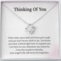 Thinking Of You Just Know You Have A Friend Right Here To Support You Love Knot Necklace | Loss of Baby Gift |  Pregnancy Loss Gift | Sorry For Your Loss Gift