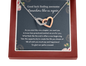 Good Luck Finding Awesome Coworkers Like Us Again Interlocking Hearts Necklace | Farewell Gift for Coworker |  New Job Gift |  Fresh Start Gift for Coworker