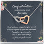 Congratulations On Pursuing Your Dream So Glad Farewell To A Great Coworker Interlocking Hearts Necklace | Farewell Gift for Coworker |  New Job Gift |  Fresh Start Gift for Coworker
