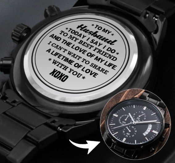 To My Husband Wedding Day Watch Gift - Gift for Groom on his wedding day