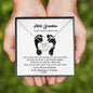 Personalized Hello Grandma Sweetest Hearts Necklace | Pregnancy Reveal Gift | I Cant Wait to Meet You Gift for Grandma