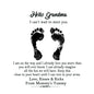 Personalized Hello Grandma Sweetest Hearts Necklace | Pregnancy Reveal Gift | I Cant Wait to Meet You Gift for Grandma