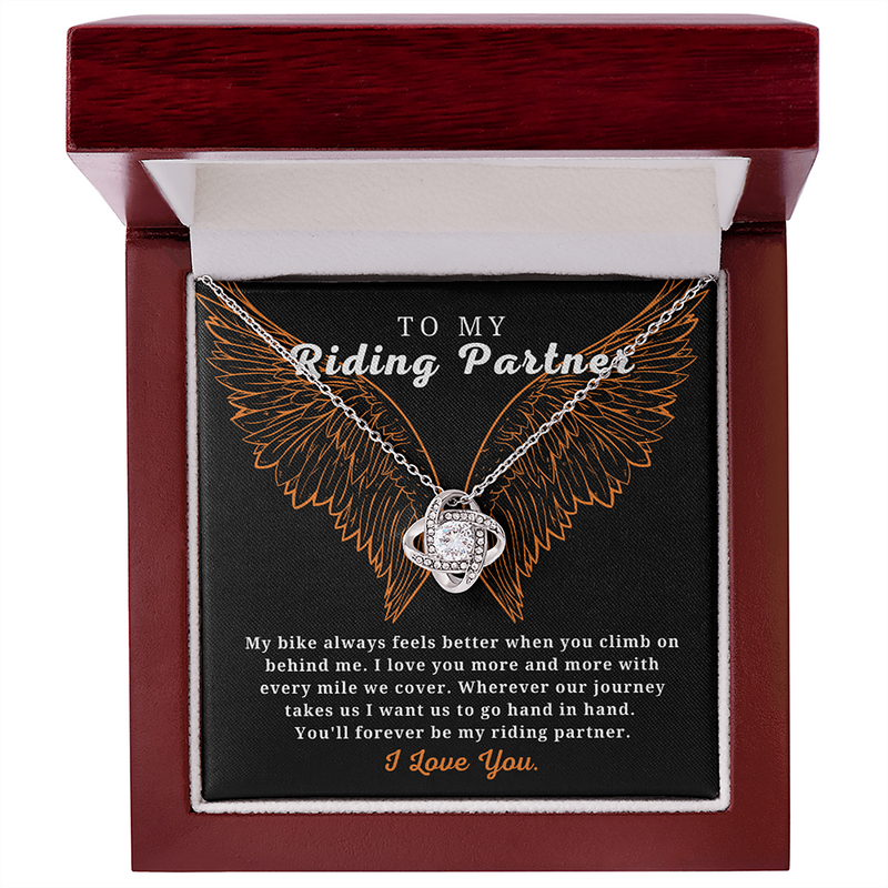 To My Riding Partner Harley Davidson Lovers Cubic Zirconia Necklace Gift, Bikers Necklace Motorcycle Gifts For Women, Gifts For Motorcycle Riders