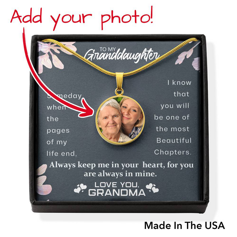To My Granddaughter, Keep Me In Your Heart Personalized Necklace