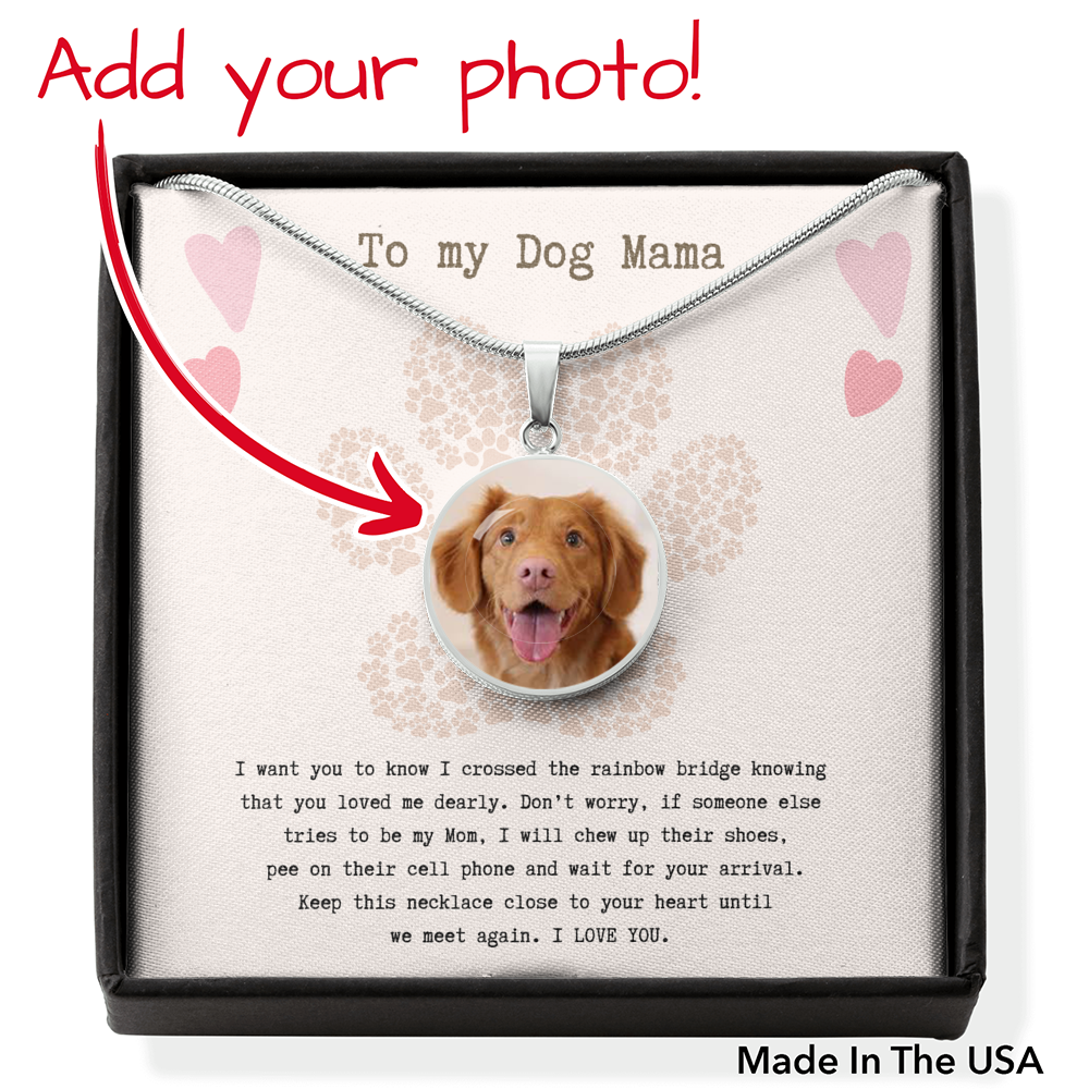 To My Dog Mama, Personalized Necklace