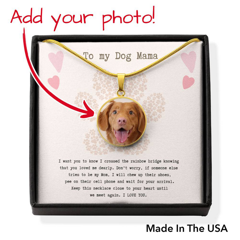 To My Dog Mama, Personalized Necklace