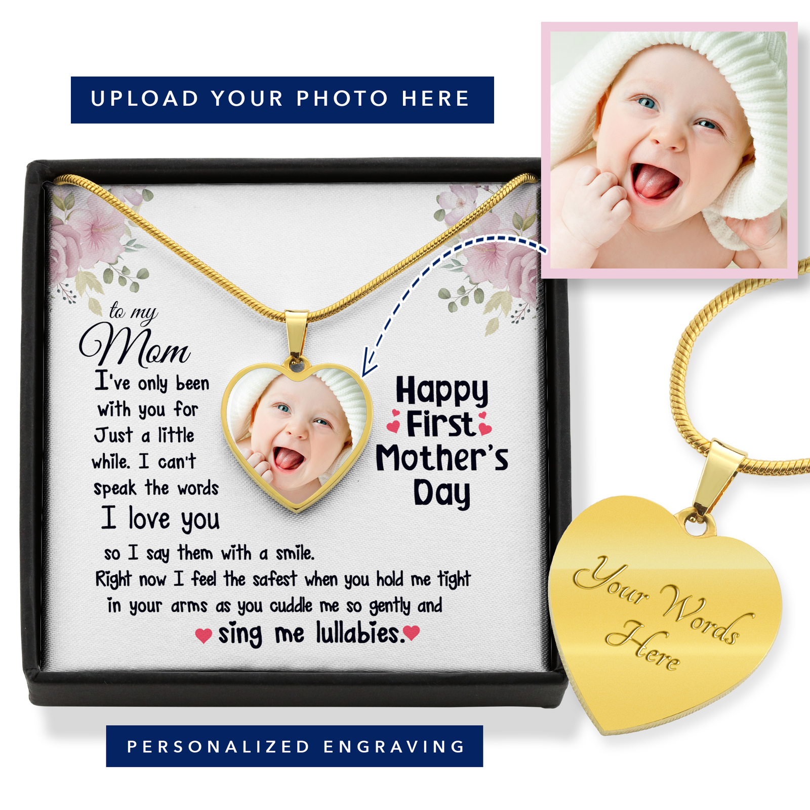 Personalized To My Mom, First Mother's Day Necklace