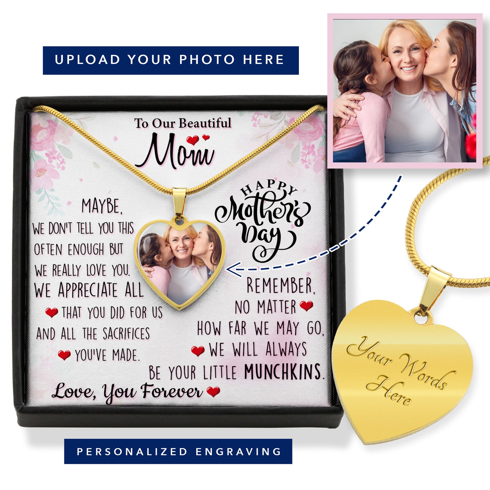 Happy Mother's Day Necklace from your munchkins