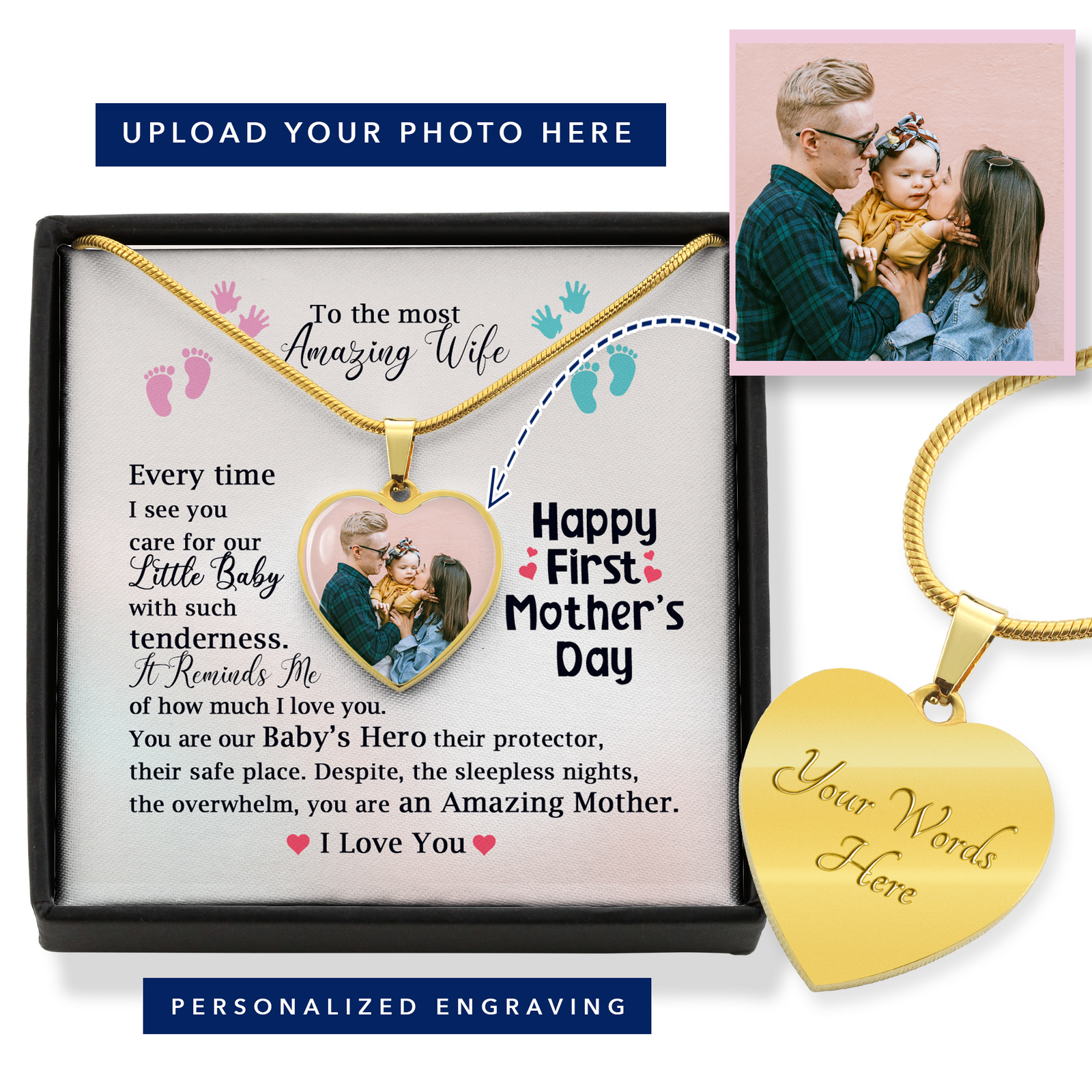 First Mother's Day Personalized Necklace