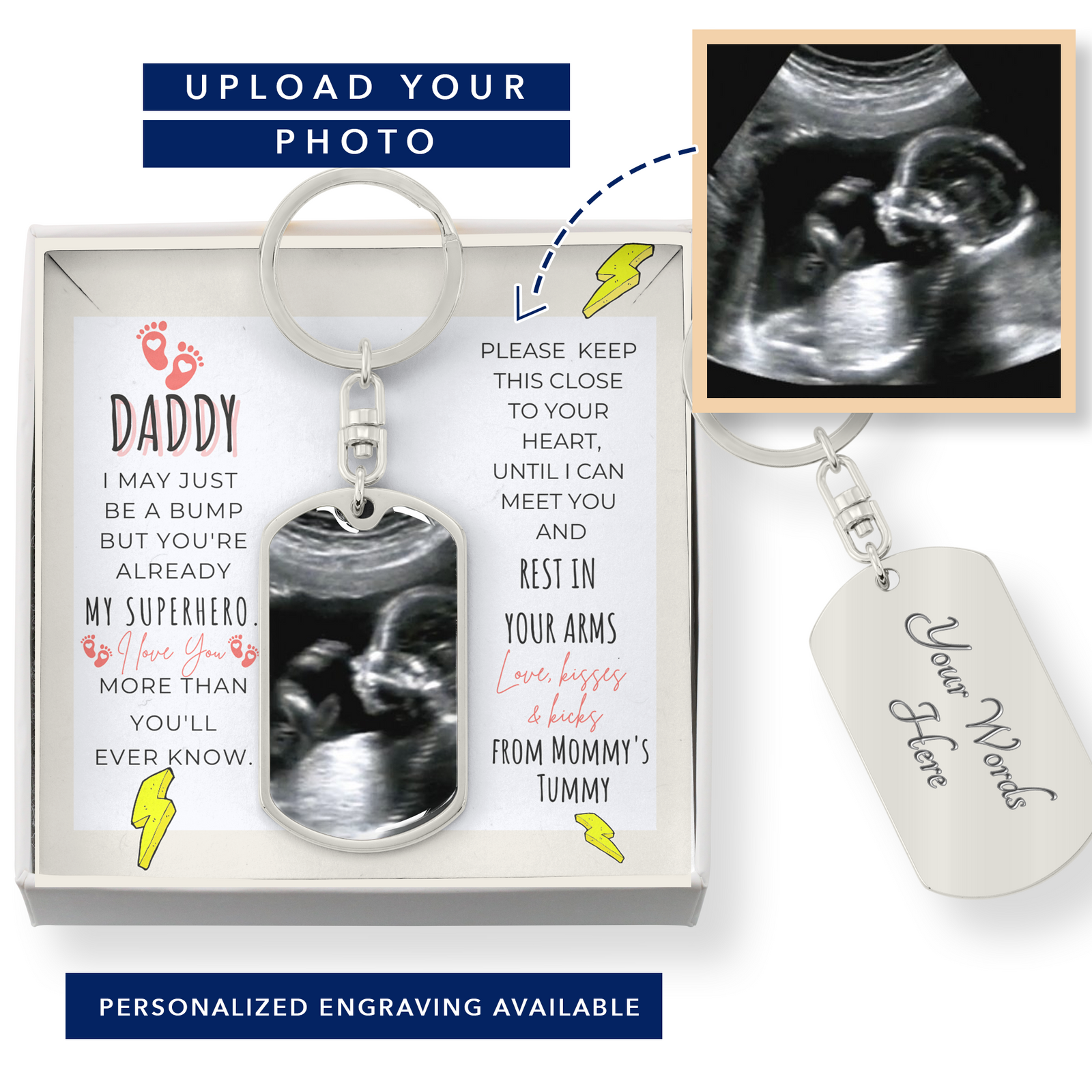 You'Re My Superhero from Baby Bump Luxury Keychain w. Engraving