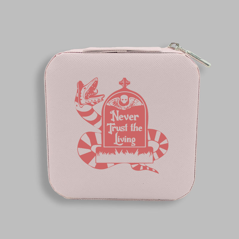 Never Trust The Living Jewelry Box, Cute Halloween Gift, Spooky Season Box, Birthday Gift for Her, Beetlejuice Halloween Movie Lover