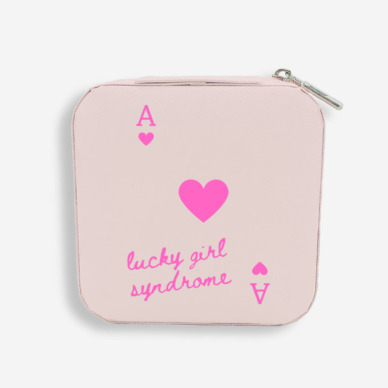 Lucky Girl Syndrome Jewelry Box, Tiktok Lucky Girl Box, Sassy Gift for Best Friend, Law of Attraction Playing Cards Ace of Hearts Print