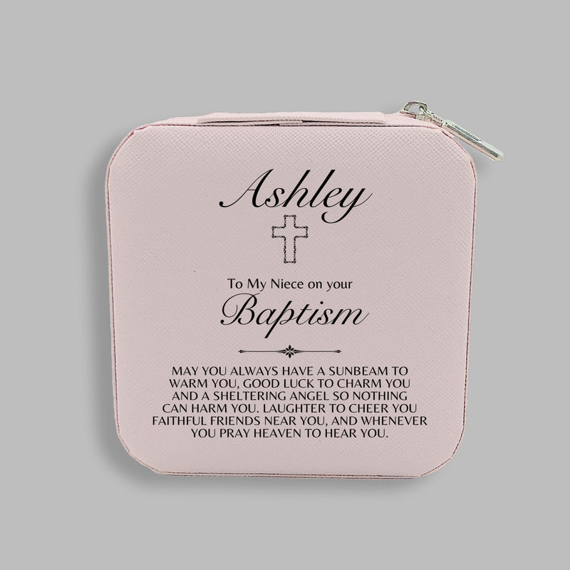 Personalized Baptism Gift for Niece, Jewelry Box Gift from Aunt, Custom Niece Gifts, Cute Gift for Girls, Teens, Christening Gift for Her