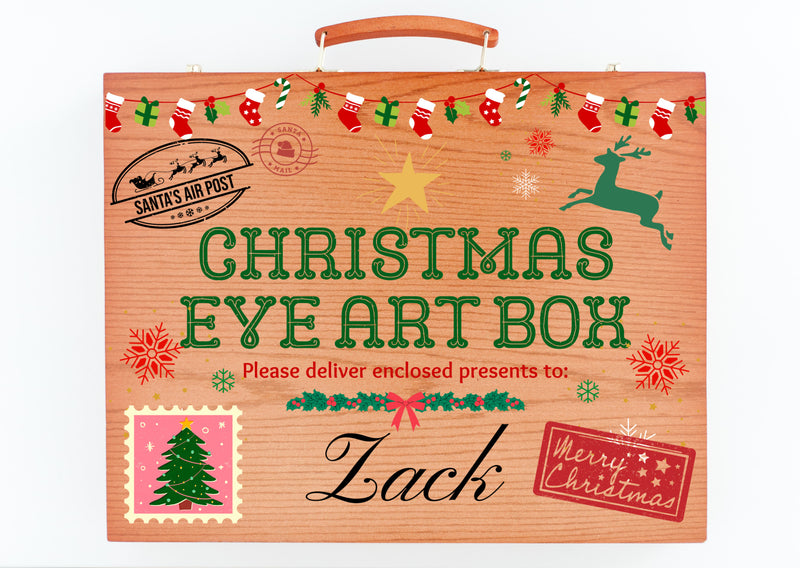 Personalized Christmas Eve Art Box, Kids Craft Box, Wooden Art Supply Case, Holiday Tradition, Christmas Box, Gift For Kids